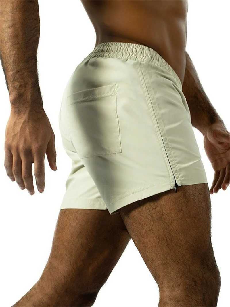 Mens Marathon Running Sweat Shorts with Zipped Pocket Fitness Athletic Breathable Sweatpants Outdoor Sport Training Short PantsXJ241226