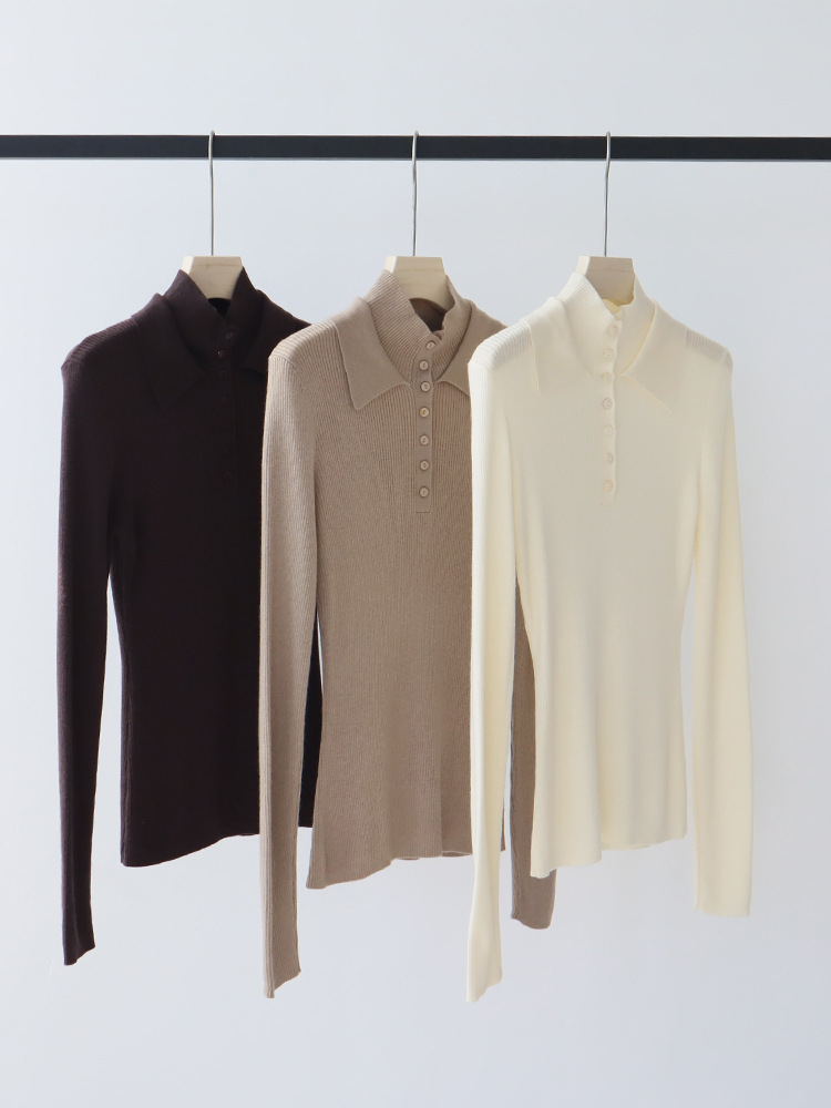 SP305 Women's Wool Blend Pleated Pullover with Soft Half Turtleneck