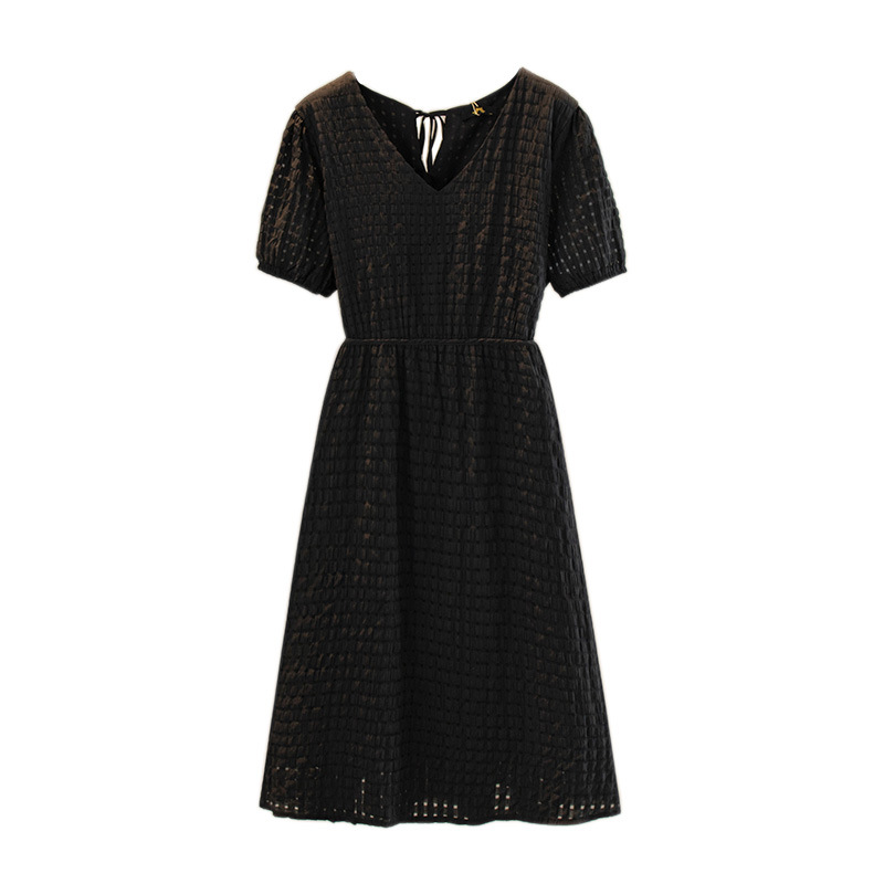 G651055 Cover belly plus fat enlarge waist slimming dress female 2024 summer large size women's new style skirt