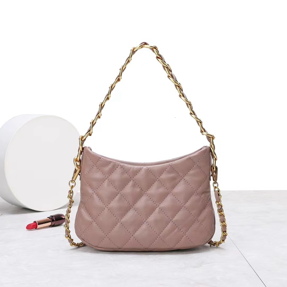 Ladies Fashion Premium Soft Lambskin Dia Embroidery Women Chain Shoulder Strap Versatile Mini Crossbody Bag