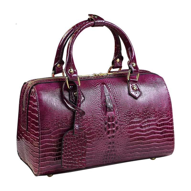Genuine Leather Crocodile Pattern Women's Handbags Large Capacity Lady Shoulder Messenger Bag Mom Banquet Pillow Bags Fashion