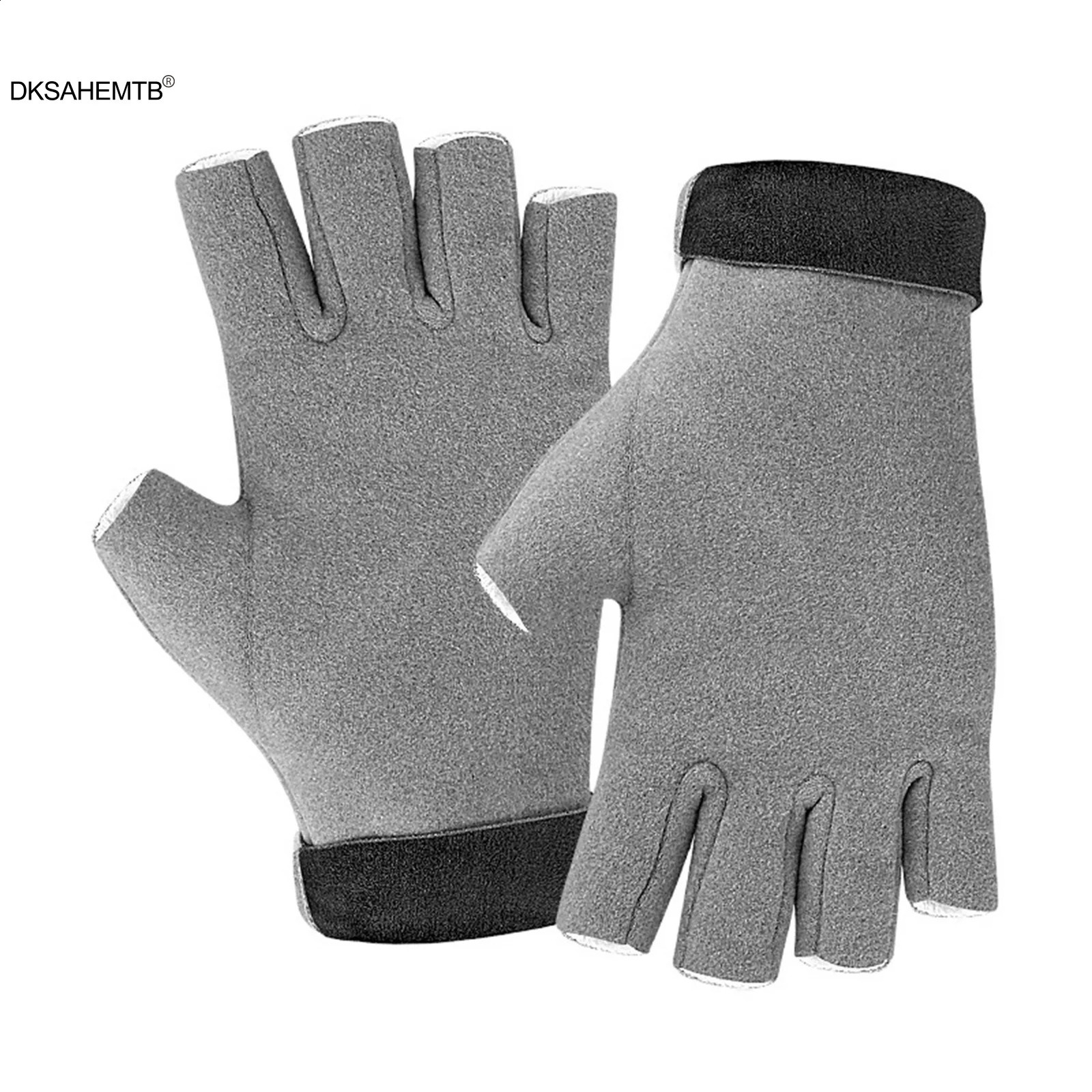 Windproof Half Finger Gloves Winter Thick German Velvet Gloves For Men Women Cycling Travel Camping Gloves Christmas Gifts 241226