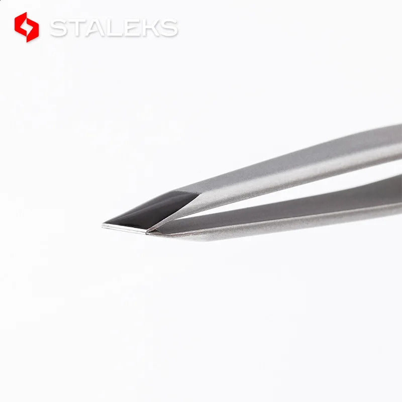 1pc STALEKS Stainless Steel TBC-10-3 Eyebrow Tweezers High Quality Tweezer Eyelash Extension Makeup Tool 241223