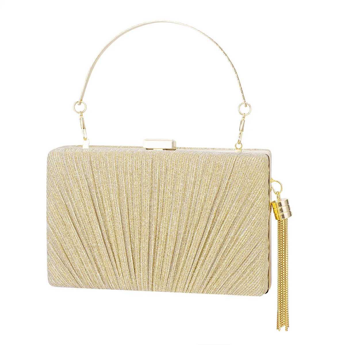 High Quality Luxury Design Womens Evening Bag Party Banquet Flash Top Handbag Womens Wedding Clutch Handbag Wallet Chain Shoulder Bag T241225