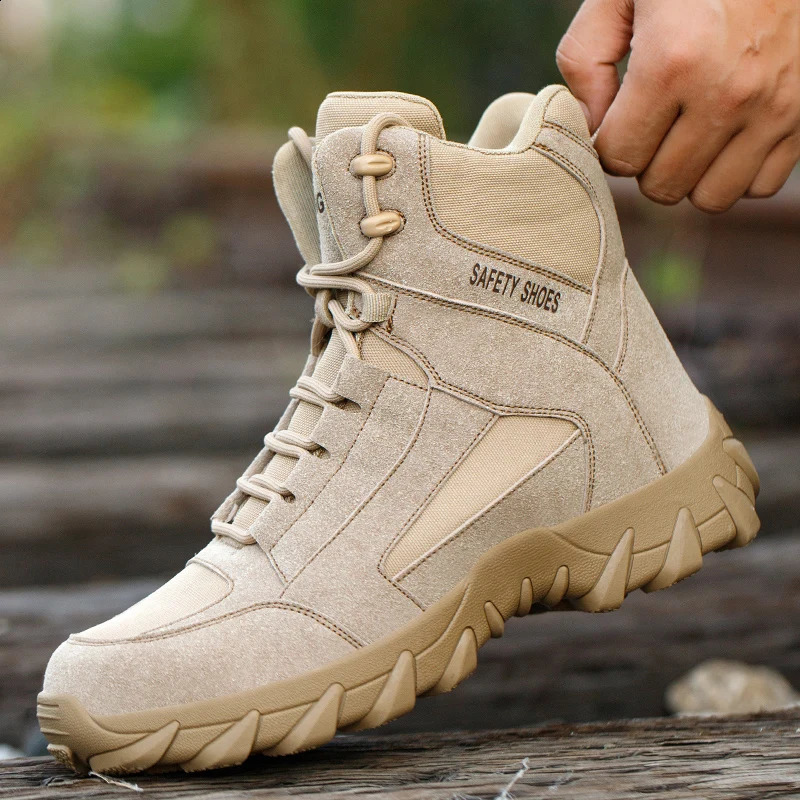 Steel Toe Boots for Women Lightweight Industrial Construction Boots Work Safety Shoes Hiking Boots Indestructible Shoes 241226