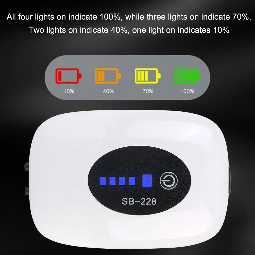 Sb-238 EU Aquarium Oxygen Pump Compressor Fish Tank USB Rechargeable Small Portable Exhaust Ultra-quiet Indoor Outdoor Fishing 241225