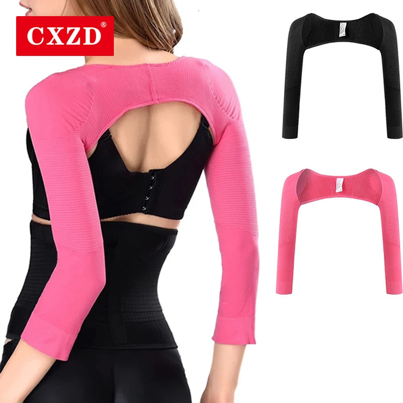 CXZD Arm Slimming Back Posture Corrector Arm Shaping Sleeves Fat Reduction for Women Back Support Humpback Prevent Arm Shapewear 241225