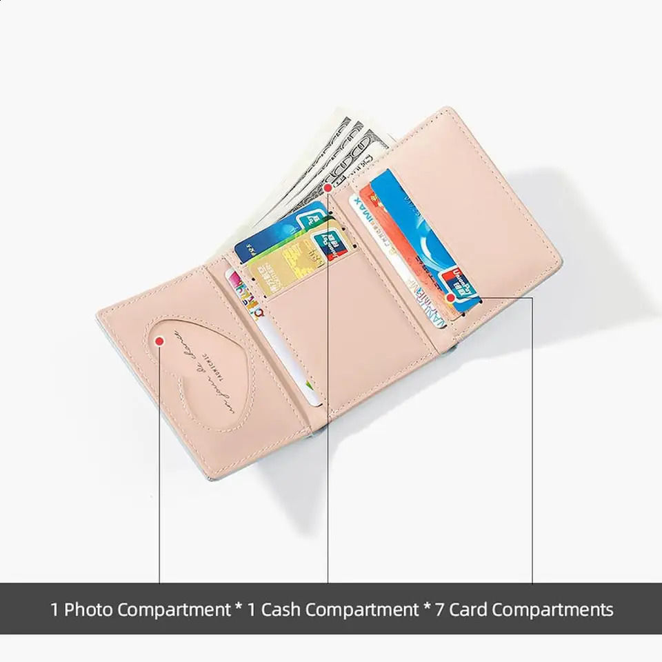Tri-folded Wallet Women Coin Purses Korean Cute Daisy PU Leather Females Purses Credit Card Bag Money Purses Clutch Pouch 241224