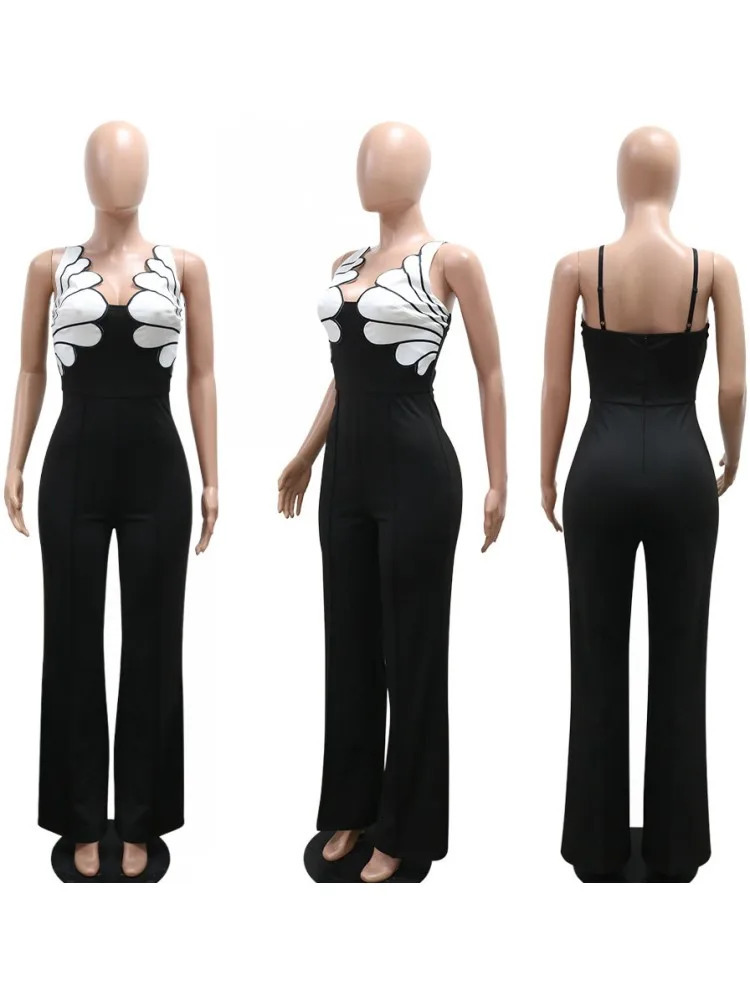 Solid Color Women Jumpsuits For Summer Spring Sleeveless Bandage Loose Fashion Streetwear Overalls Wide Leg Pants Trousers 2025 241225