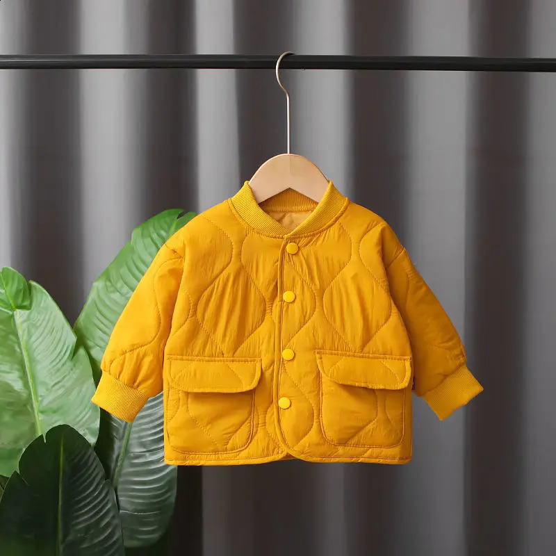 Winter Autumn Baby Boys Clothes Full Sleeve Solid Parkas Pants 2pcsset Cotton Suits Children Clothing Toddler Tracksuits 241225