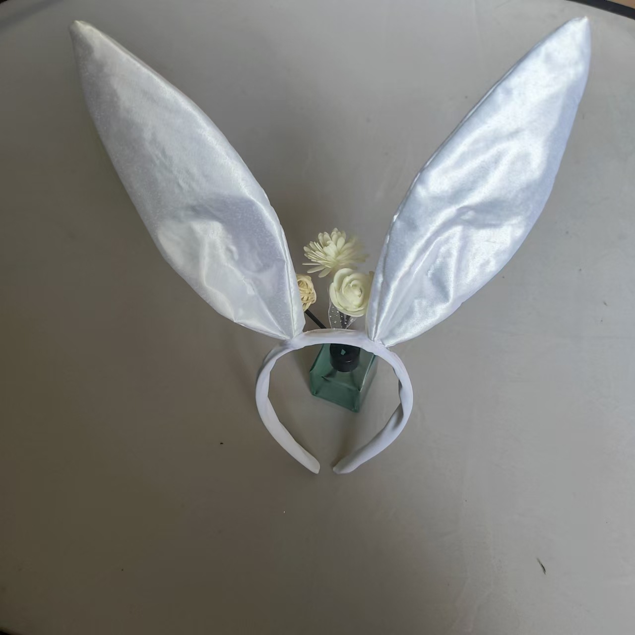 Halloween Amazon Satin Cloth Rabbit Ear Headband Wire Headband Rabbit Girl Bar Sexy Holiday Headband