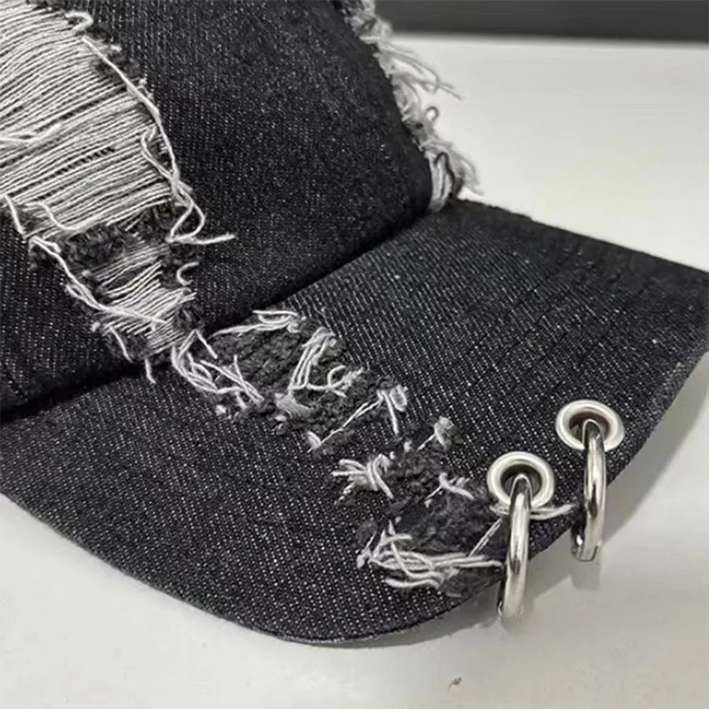 2024 fashion Girl Jeans Long Rabbit Ears Cowboy Baseball Hat Wash Graffiti Hip Hop Cap Women Men Party Team Baseball Cap 241225