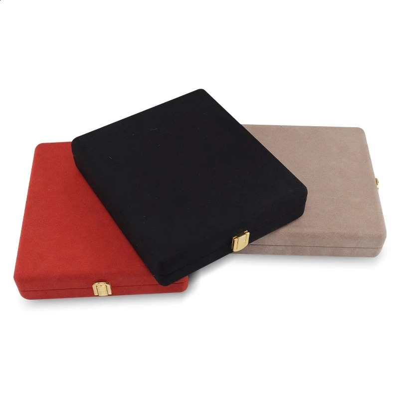 High-End Large Boxes Pearl Necklace Earrings Set Jewelry Packaging Box Metal Lock Buckle Jewelry Organizer Gift Box 20*23Cm 241225