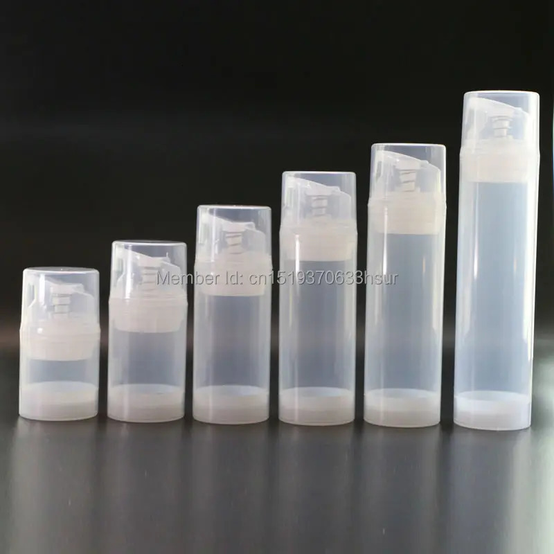 Makeup Tools Transparent Essence Pump Plastic Airless Bottles For Lotion Shampoo Bath Cosmetic Container 10Pcs/Lot 241225