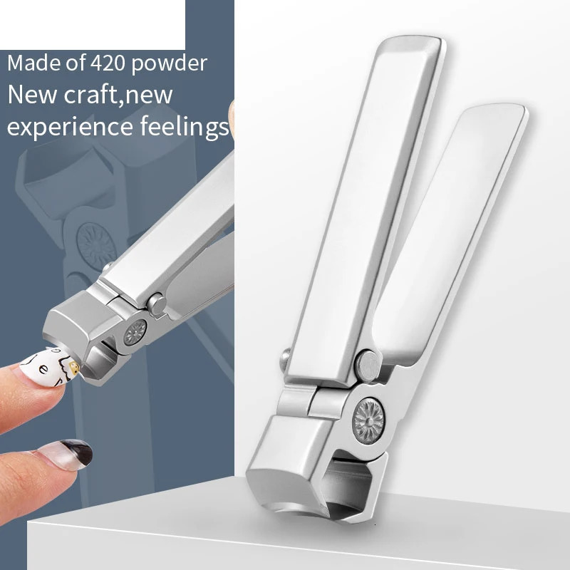 Wide Jaw Nail Clippers Stainless Steel Manicure Cutter Thick Hard Toenail Fingernail Scissors Trimmer Tools 241225