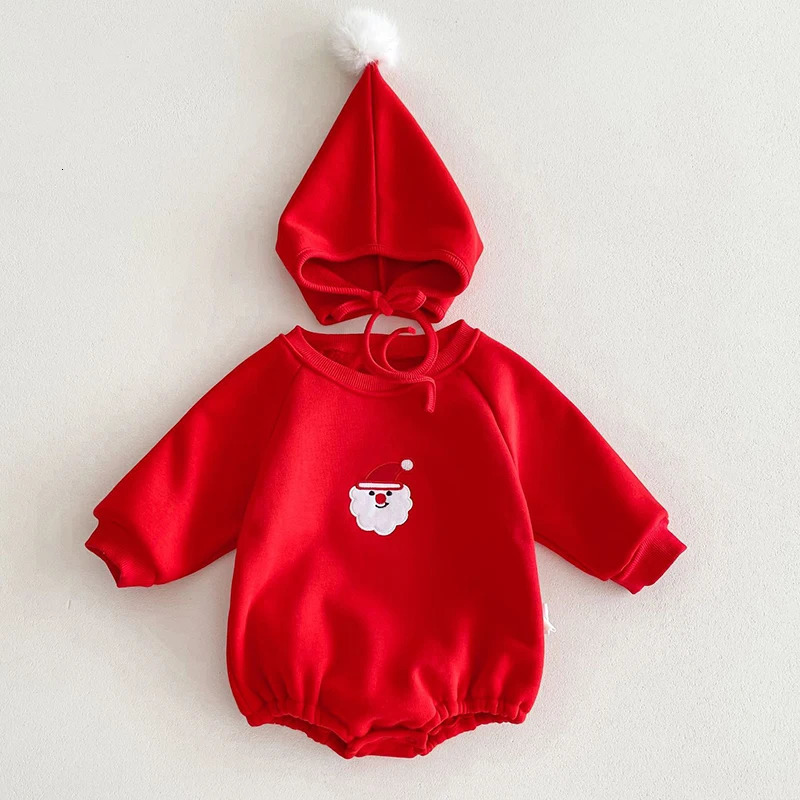 Christmas Children Clothes Set born Baby Boys Girls BodysuitsHat Year Clothing Infant Jumpsuit 241225