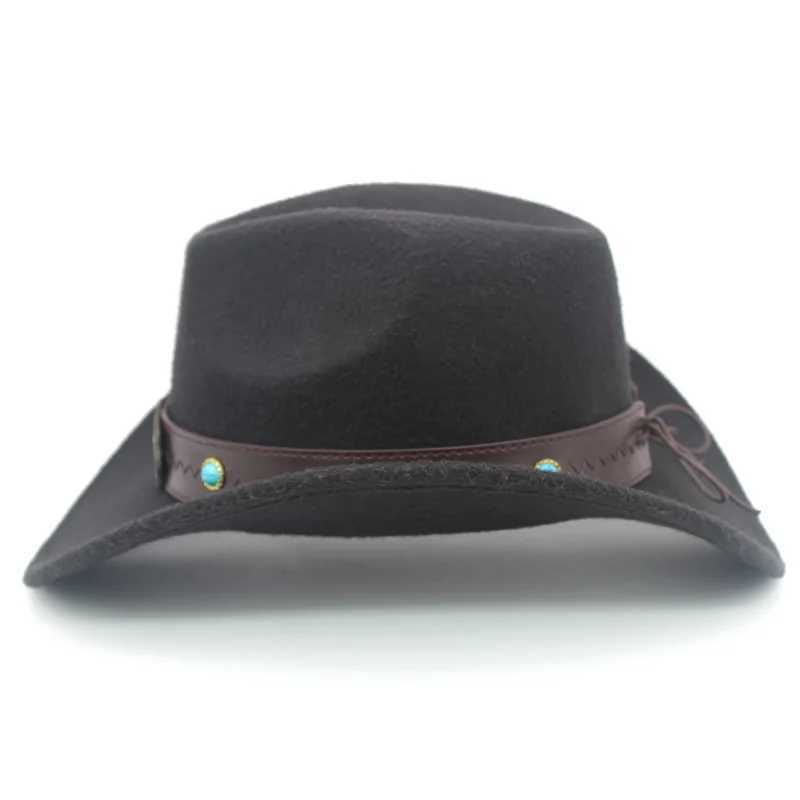 Mens Western cowboy hat fedora jazz trend party music festival cowboy hat W241225