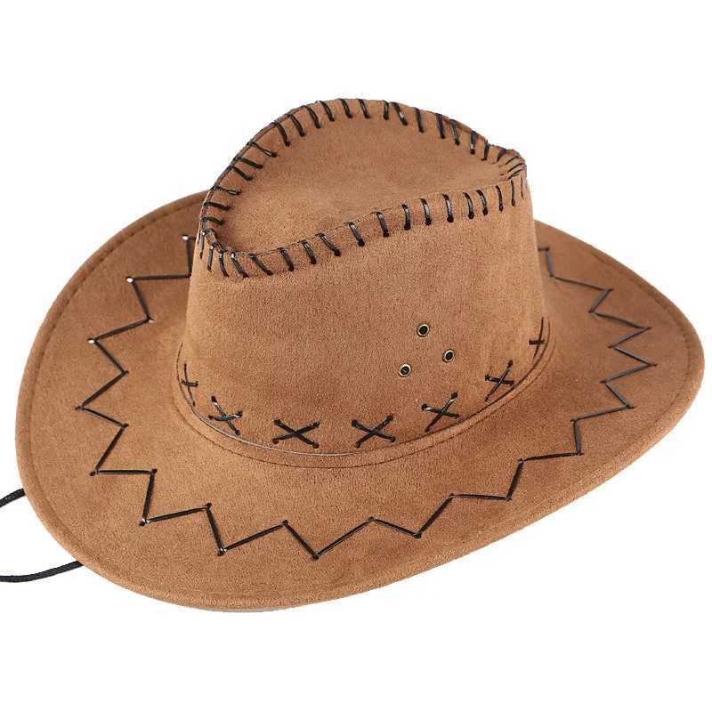Western cowboy hat Mongolian hat grassland sunshade summer outdoor travel knights top hat W241225