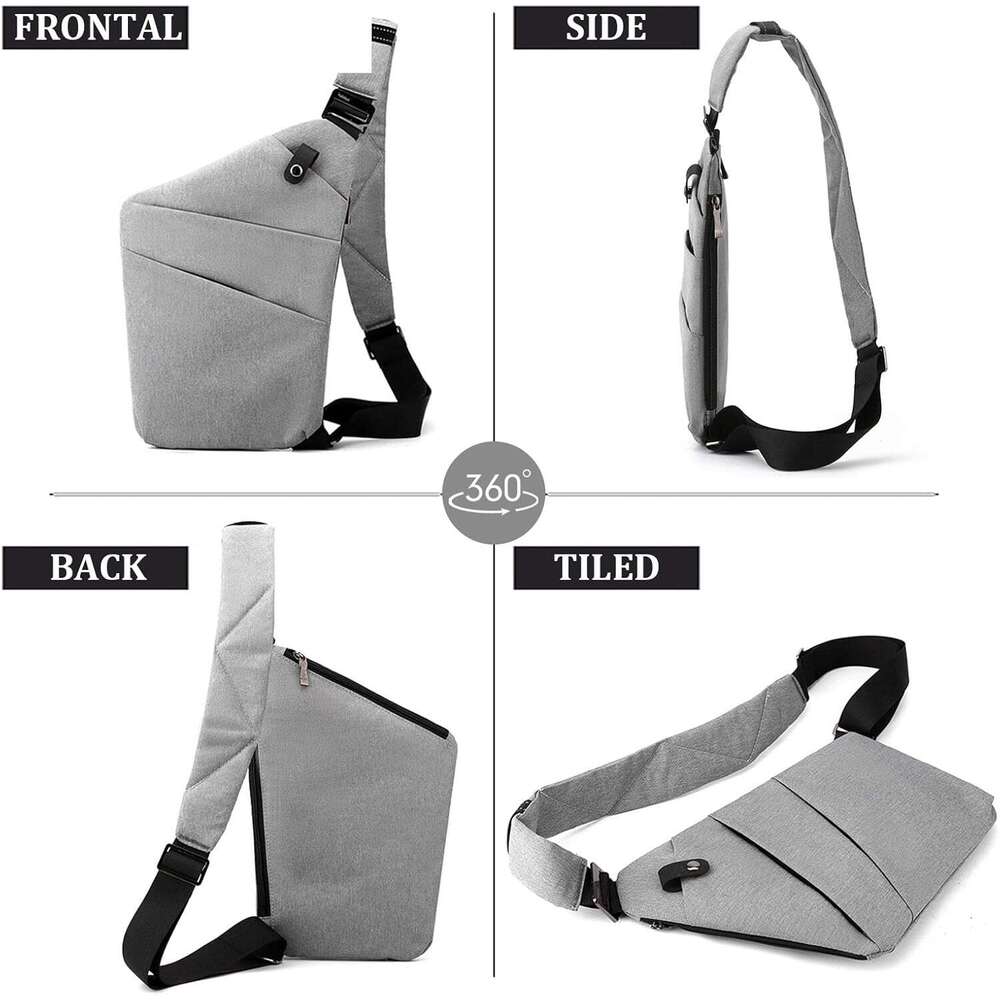 Travel Purses Anti Theft Safe Slim Sg CrossBody Bag, Personal Flex Bag for Men&Women