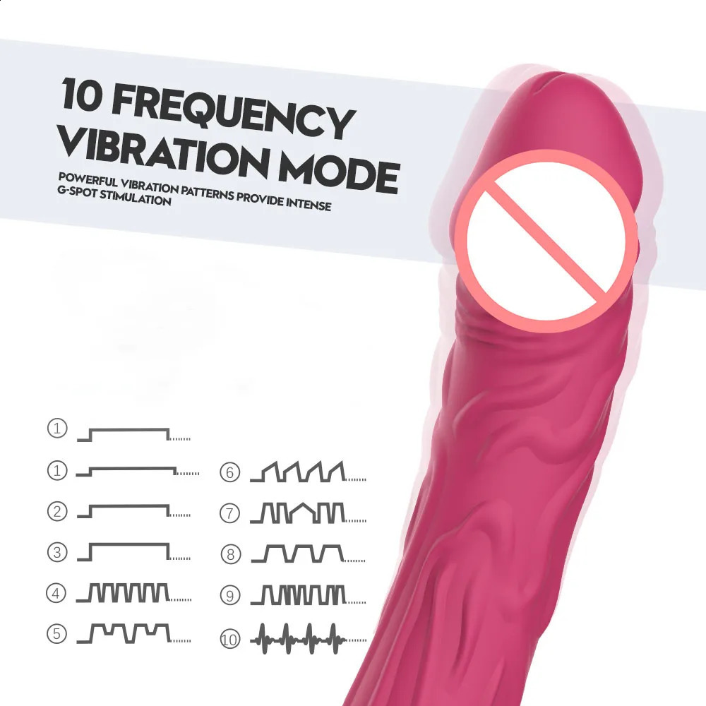 Realistic Dildo Silicone Vibrator for Women Vagina Clitoris G Spot Stimulator With 10 Powerful Vibration Sex Toy Female 241226