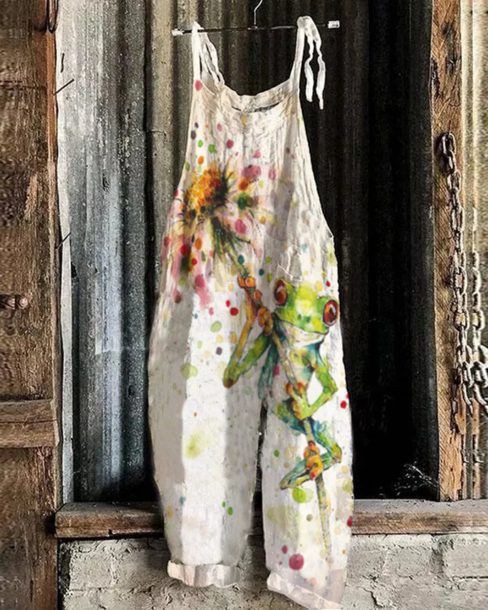 Selling Butterfly Pattern 3D Printed Womens Jumpsuit Suspender Pants Linen Thin Quick Drying Summer Sweat Absorption 241225