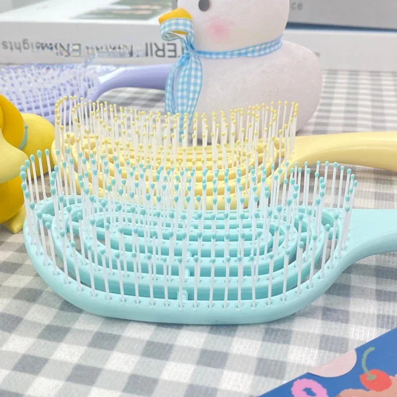 Kids Massage Hair Comb Salon Wet Hair Brush Women Hairdressing Styling Hair Tools Anti Static Detangling Hairbrush 241225