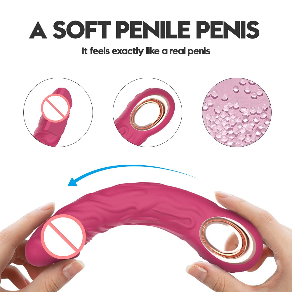 Realistic Dildo Silicone Vibrator for Women Vagina Clitoris G Spot Stimulator With 10 Powerful Vibration Sex Toy Female 241226