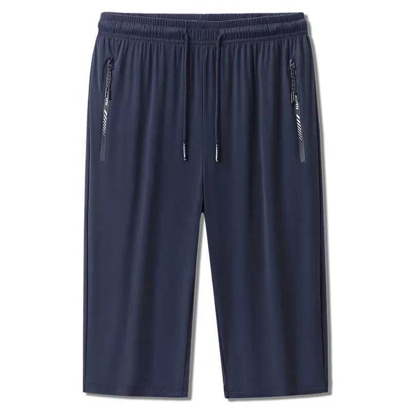 Mens Workout Gym Jogging Shorts Quick Dry 3/4 Capri Pants Training Fishing Travel Hiking Athletic Running Short 6XL 7XL 8XL 9XLXJ241226