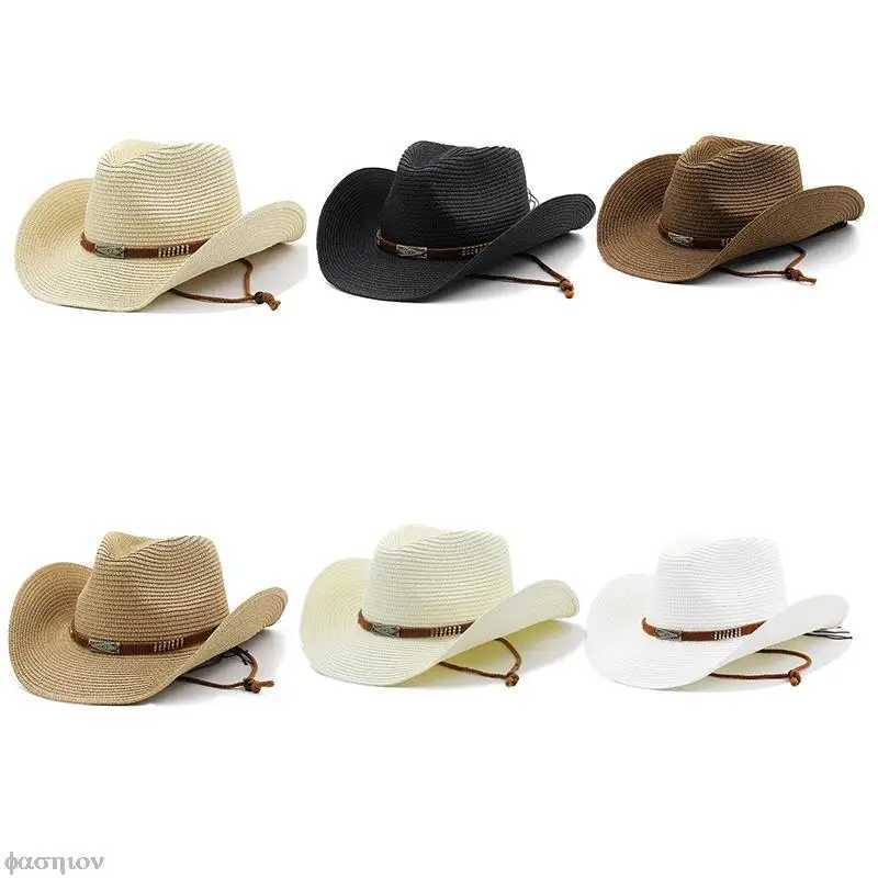 Classic Str Hat Mens Retro Womens Cowboy Riding Hat Adjustable Neutral Wide Brim Hat Simple Cool Cowboy W241225