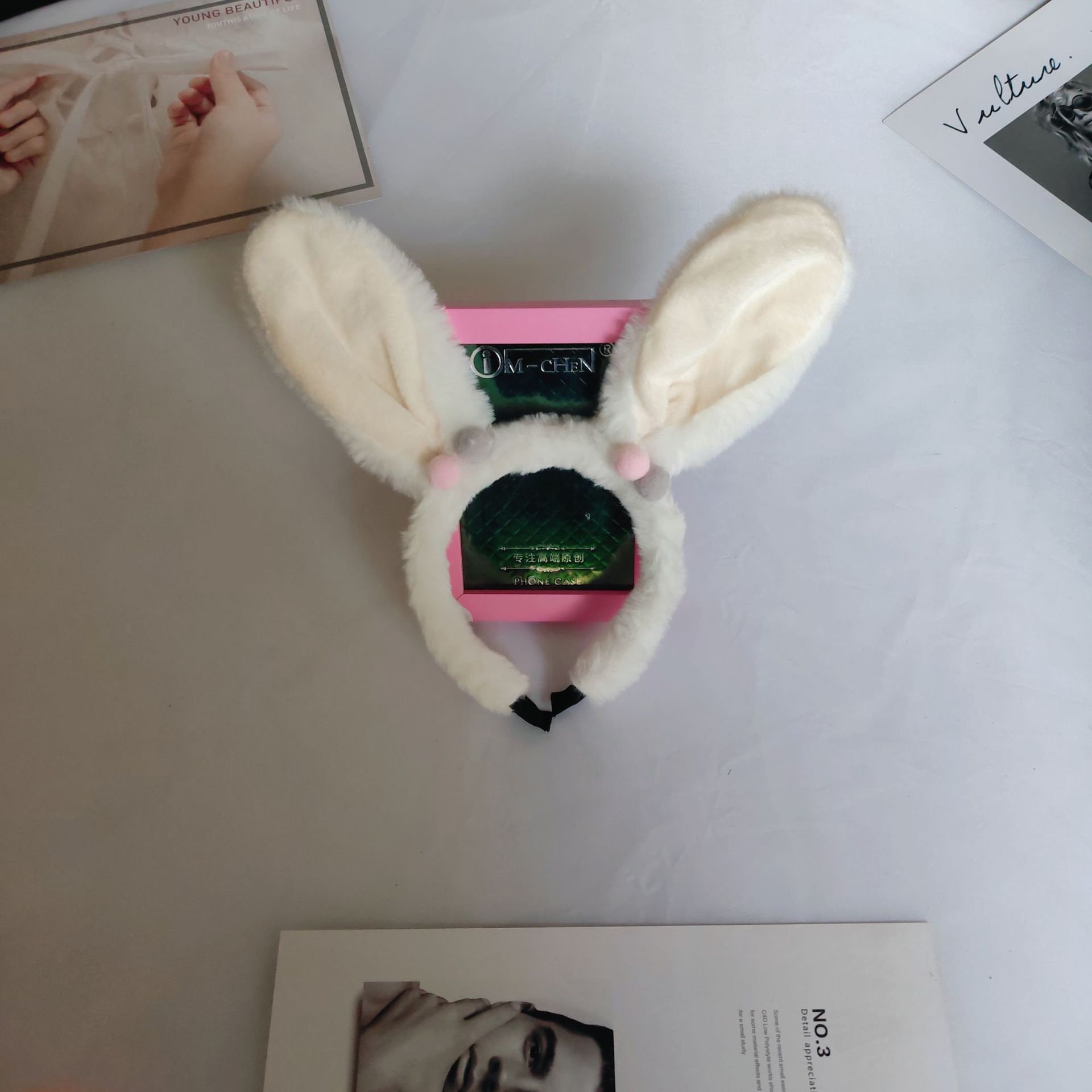 New rabbit ear plush headband Easter Korean version cute children's face wash headband amusement park holiday performance hair accessories