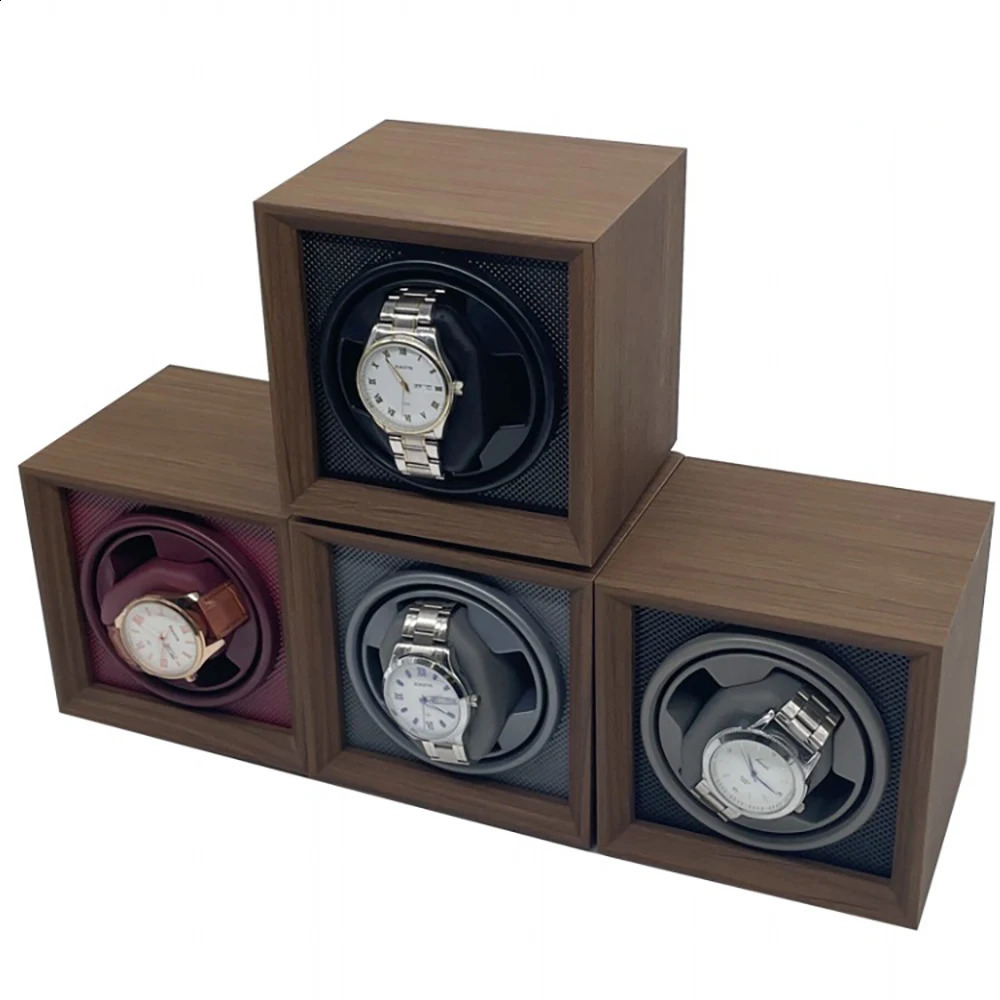 Watch Winder For Automatic Watches Wooden Watch Box With Flexible PillowSuper Quiet Motor For Women And Man Watch Winder 241226