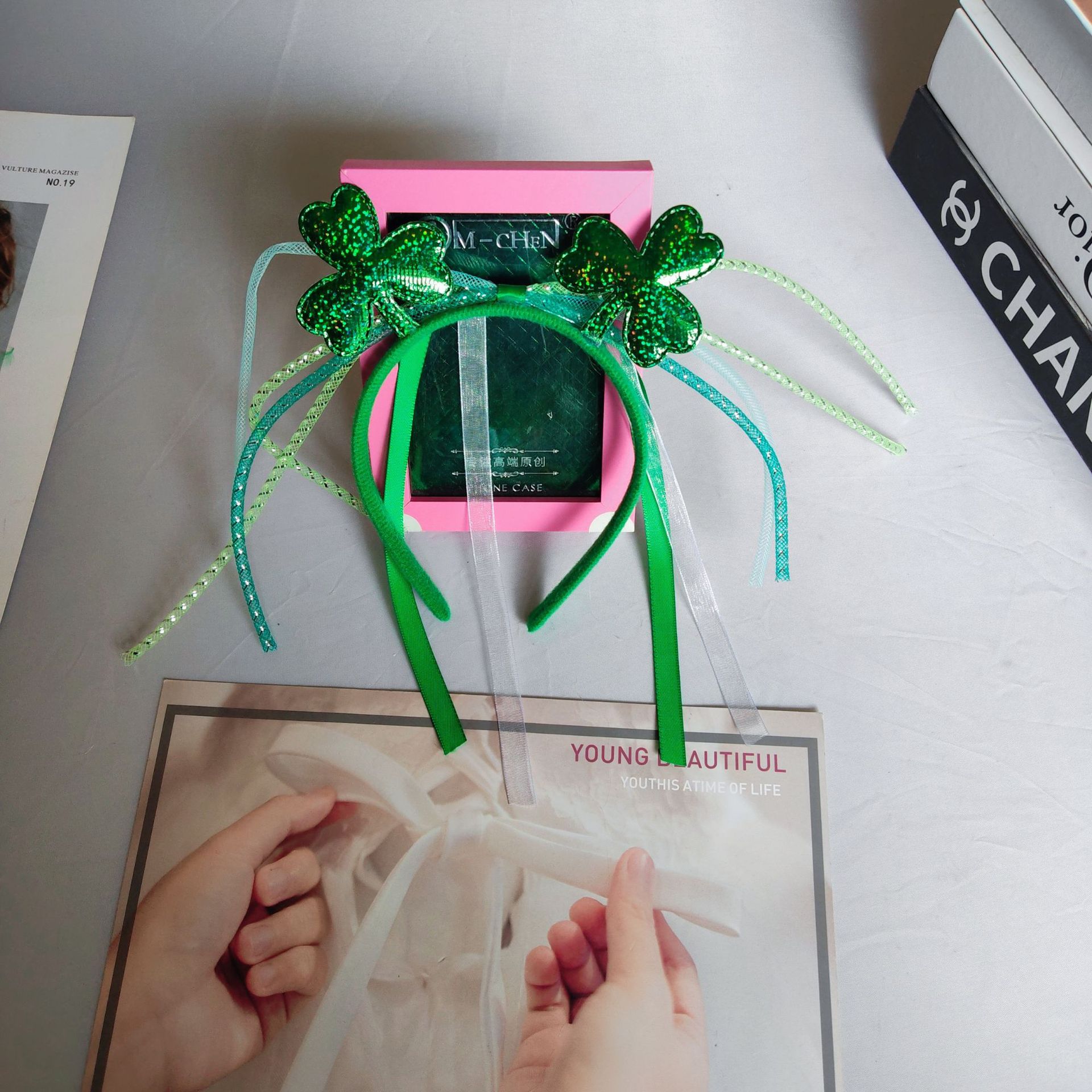 Christmas headdress headband Christmas tree headband, cute party holiday internet celebrity exaggerated and funny photo props