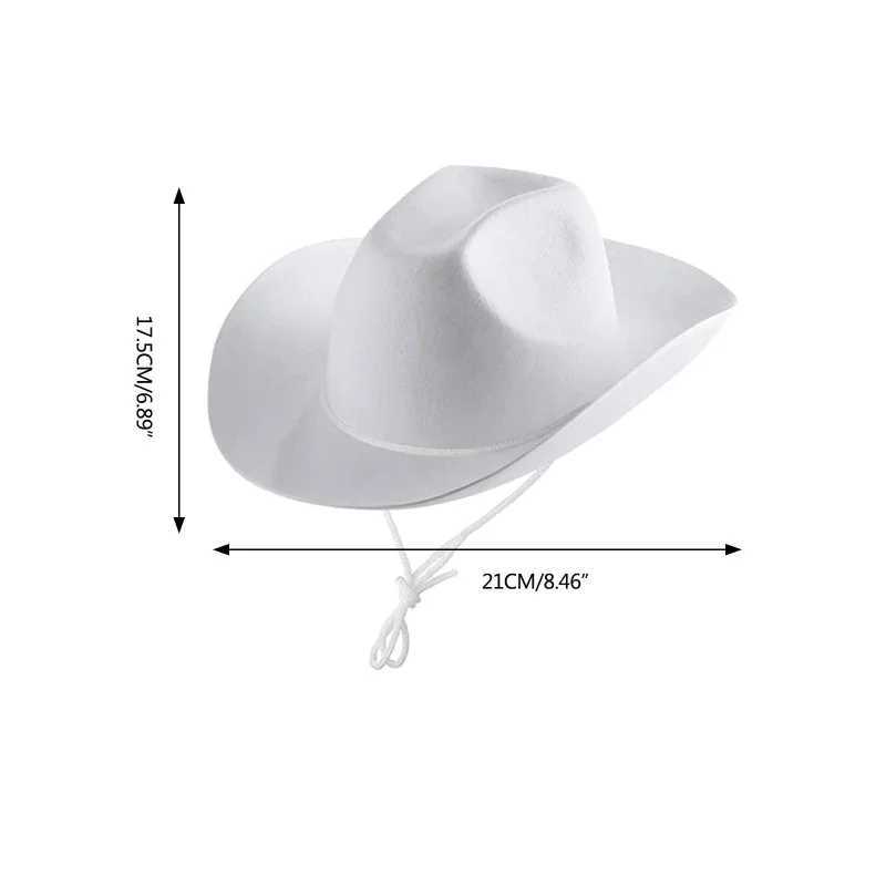 Fashionable retro denim hat big Brim hat Fedora Felt denim hat Accry wide Brim hat W241225