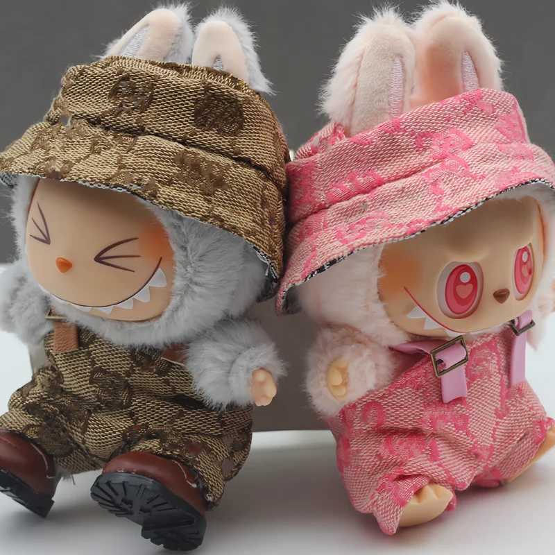 Doll Apparel New Only Clothes V1 V2 Generation Doll Printed Casual Hoodies Trendy Brand Open Knitted Woolen Sweater Fishermans Hat Overalls Ornament Y