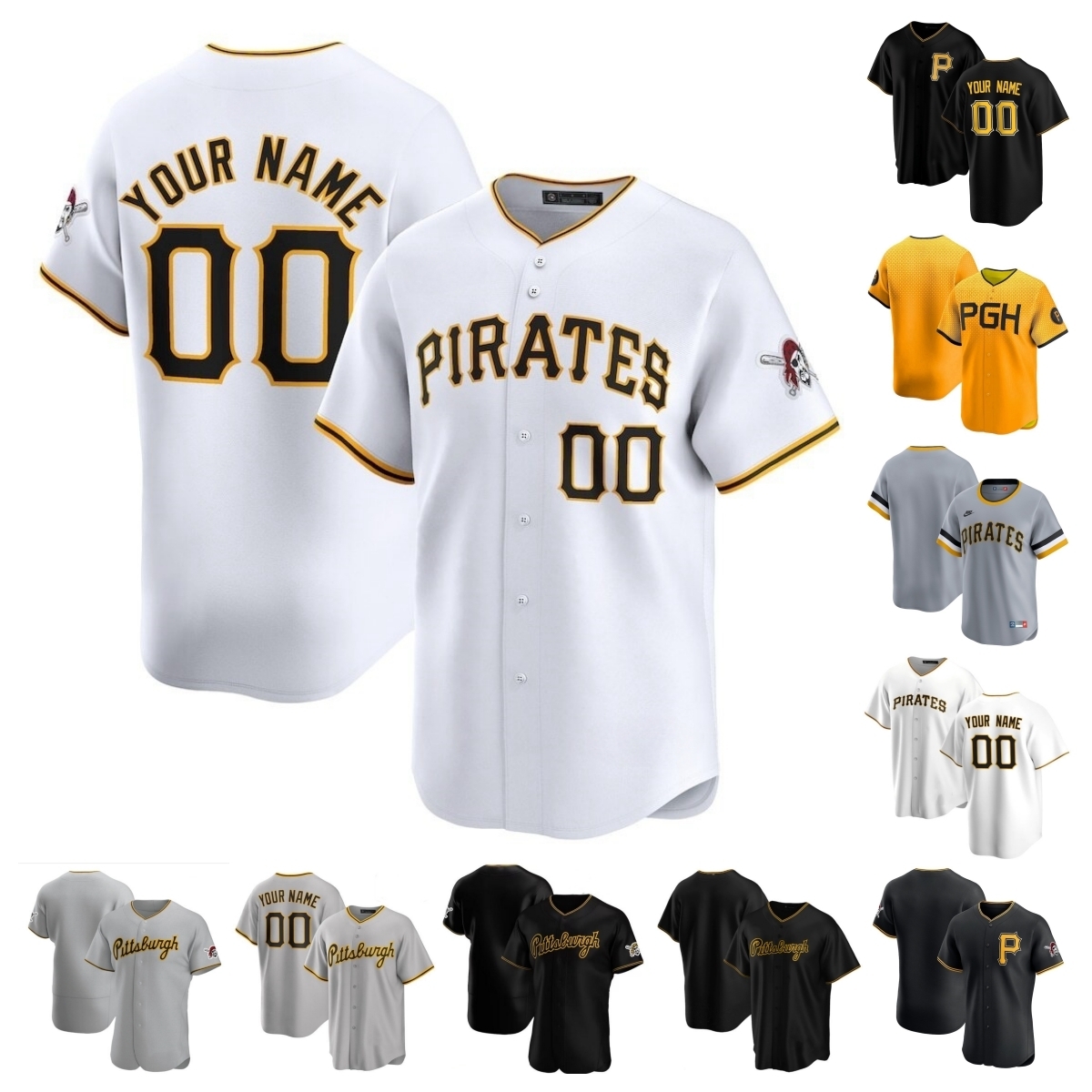 Pirates Baseball Jersey Alika Williams Ji Hwan Bae Joshua Palacios Billy Cook Nick Yorke Delay Liover Peguero Bryan Reynolds Oneil Cruz Jared Triolo Men Women Youth