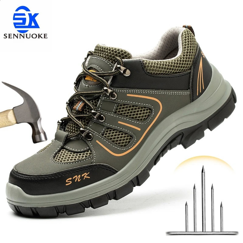 Safety Shoes Men for Work Lightweight Sport Sneakers Steel Toes Safety Tennis Protection for the Feet Original 241226