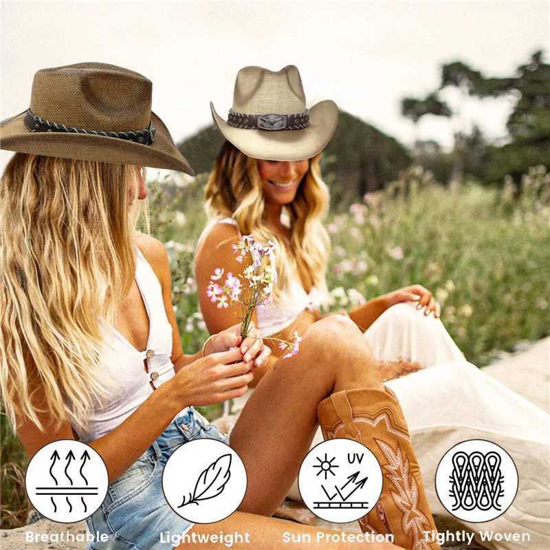 Perfect retro mens denim hat Western luxury denim hat Cs Str cover C womens denim hat Jazz knight hat Summer sun hat W241225