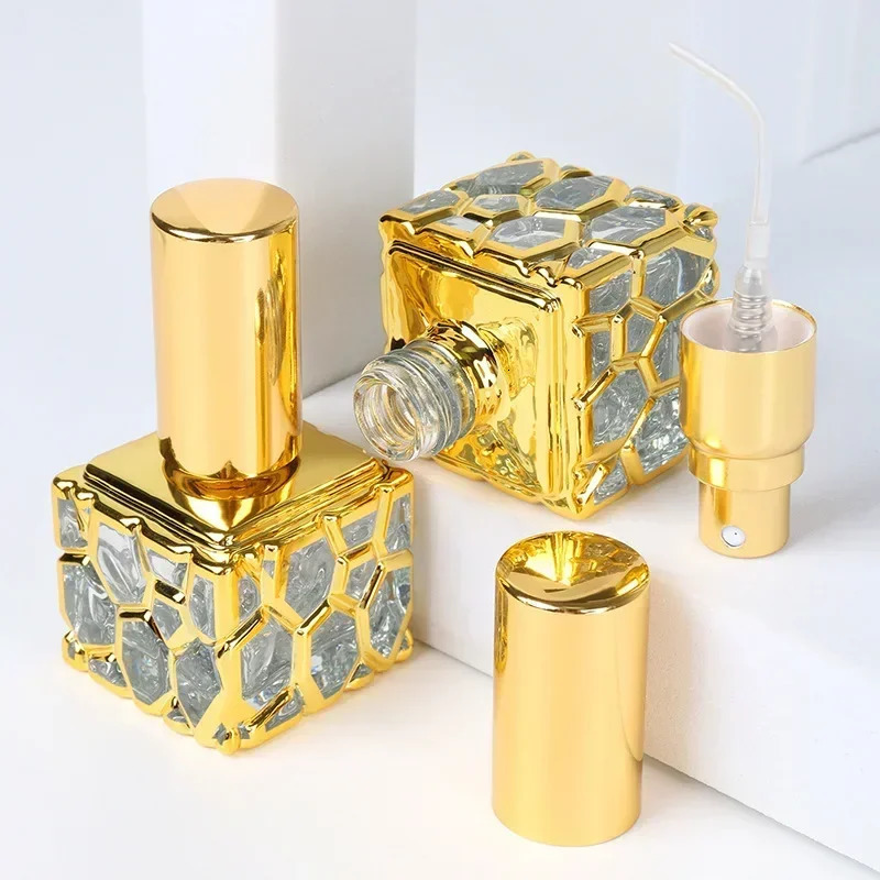 1Pcs 10ml Portable Glass Refillable Perfume Bottle Empty Perfume Cosmetics Container Atomizer Sprayer Travel Cosmetic Tool 241225