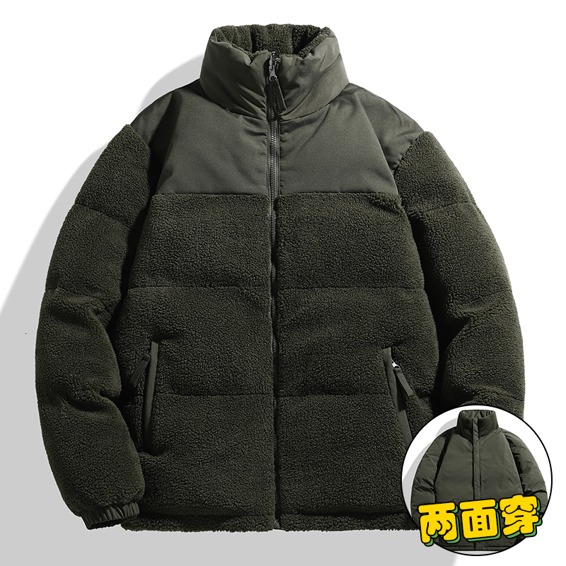 Plus Size 7Xl 8Xl Jackets Men Winter Warm Thicken Male Bomber Jacket Coats 2-Side Reversible Cotton Padded Outwears Boy