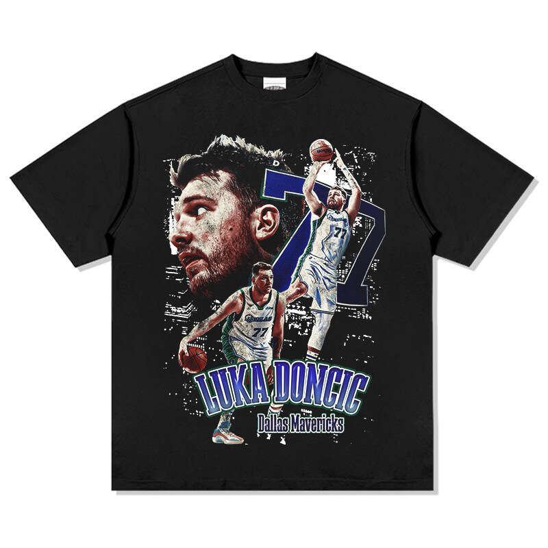 Dongqiqi Lukas T-shirt Design Star Vintage Printed Short Sleeve High Street Trendy Sign