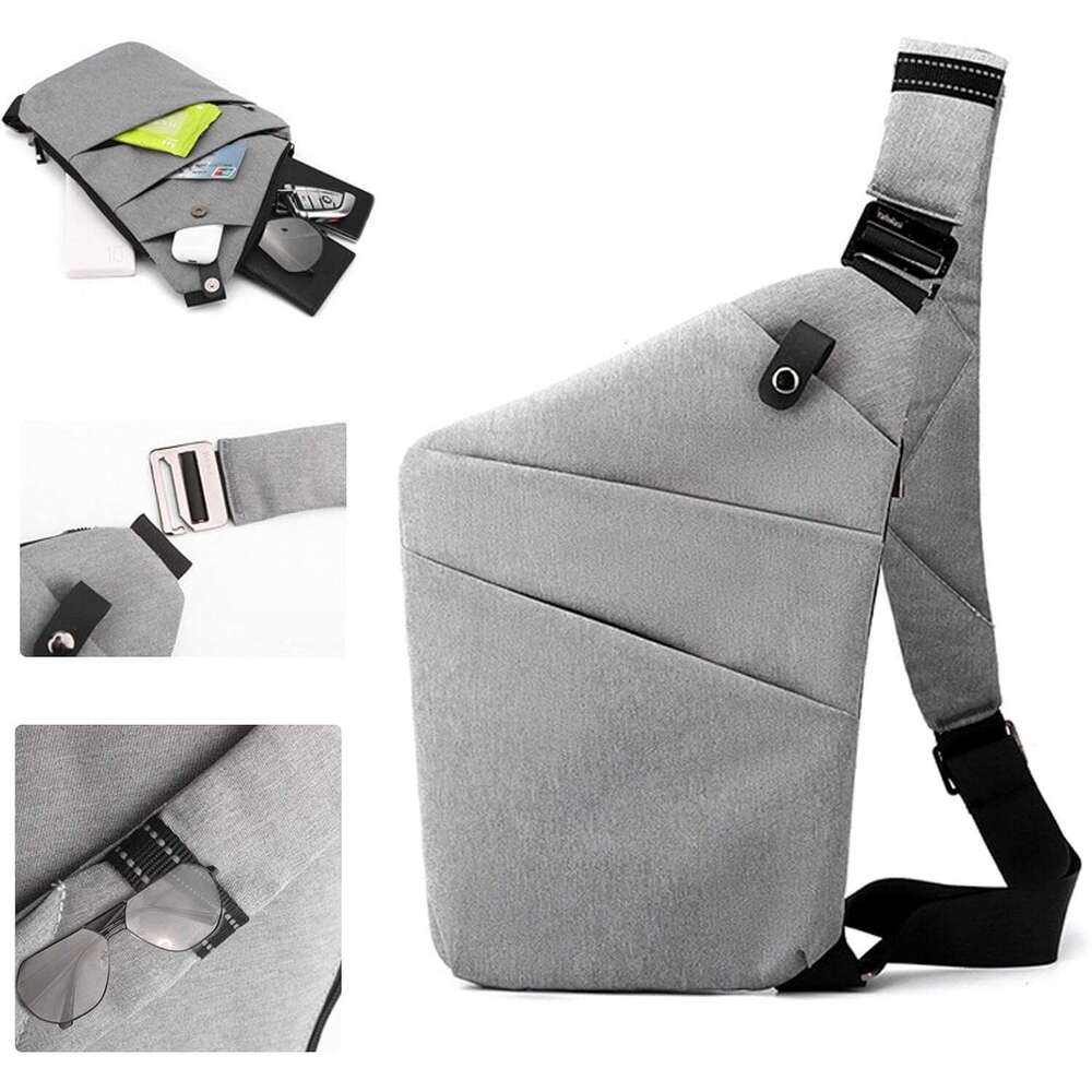 Travel Purses Anti Theft Safe Slim Sg CrossBody Bag, Personal Flex Bag for Men&Women