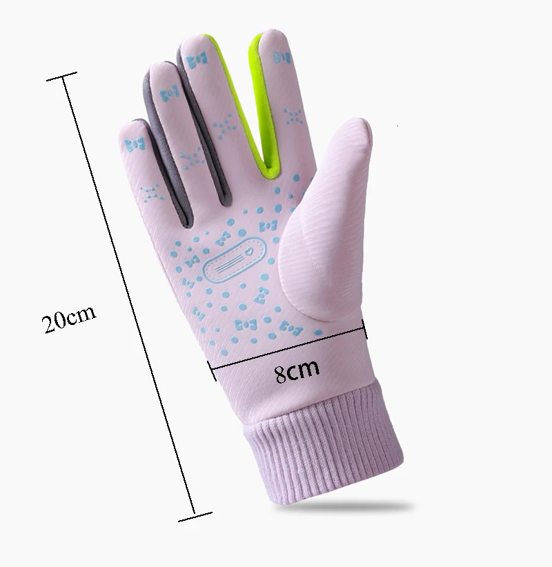 510 Years Childrens Winter Gloves SkinFeel Warmed Lined Mittens Kids Boys Girls Cute Cartoon Outdoor NoSlip Riding 241225