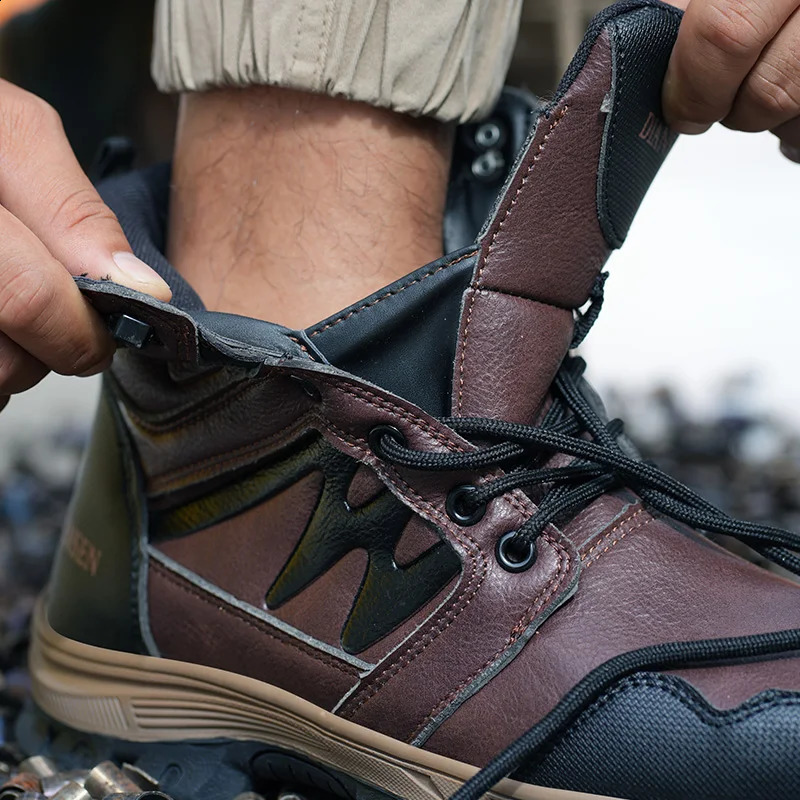 Work Boots Indestructible Safety Shoes Men Steel Toe Shoes Puncture-Proof Sneakers Male Shoes Women Non Slip waterproof boots 241226