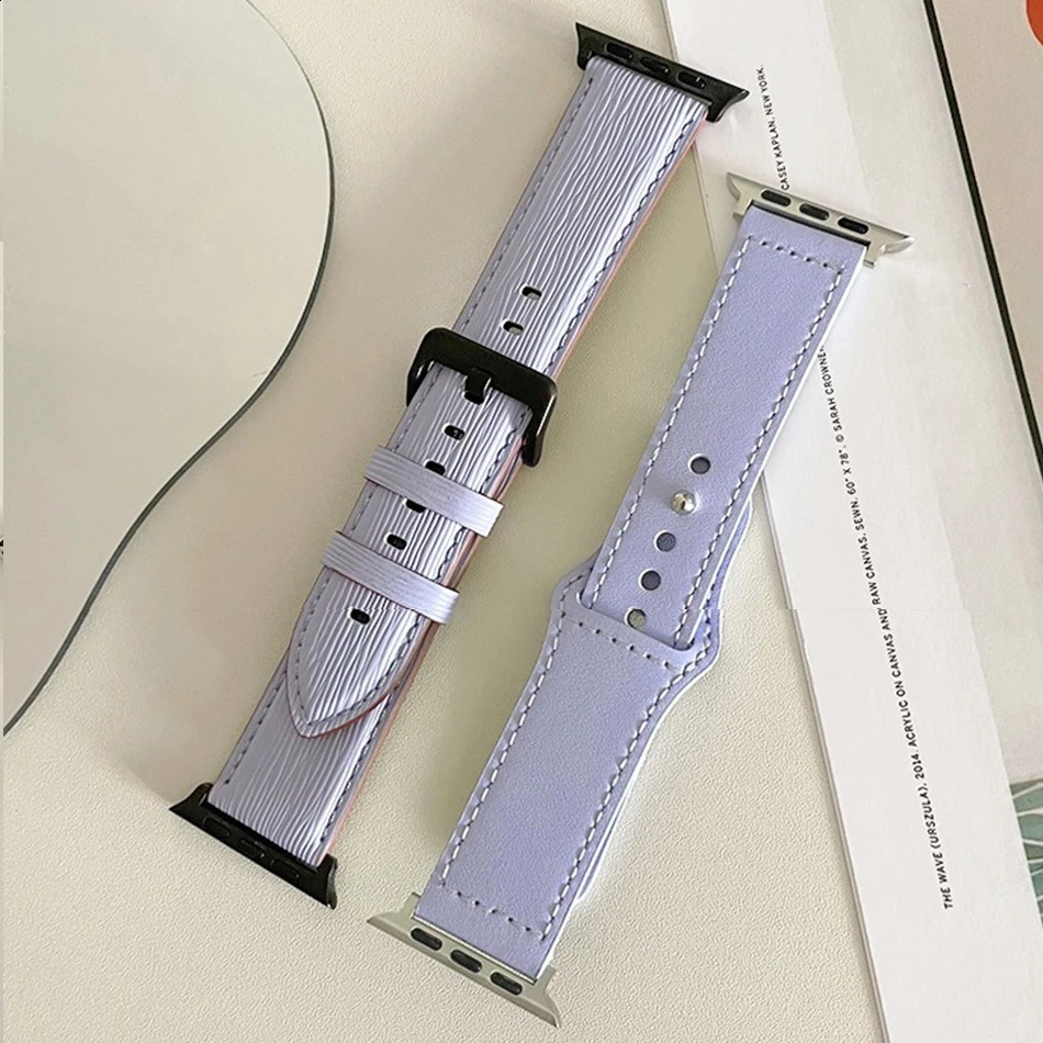 Lavender Purple Nylon Magnetic Silicon Strap For Watch Band S10 9 8 7 6 SE 38/40/41/42/44/45/46/49mm Bracelet 241220