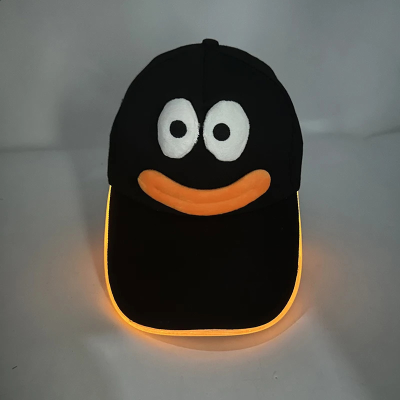 Trendy Light Up Glowing Baseball Hat LED Luminous Hip Hop Rap Cap DJ Dance NightClub Bar Party Props Neon Hiphop Hat Supplies 241226