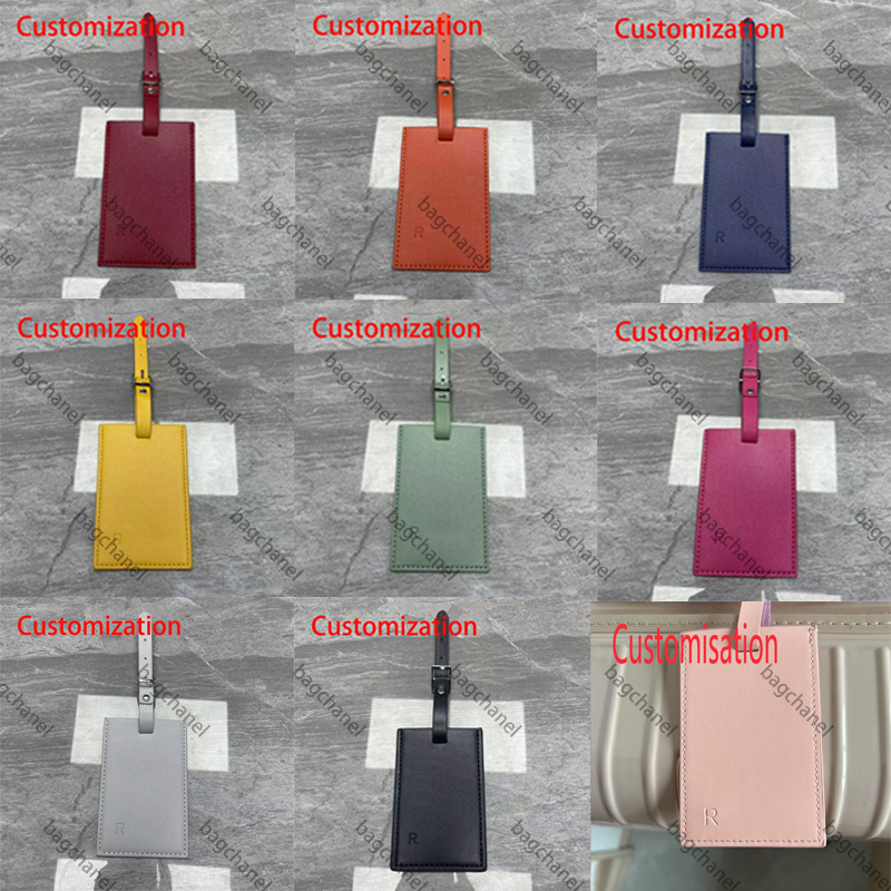 Customised tags designer tag luggage Tags luxury boarding cards leather put lose luggage tags colourful Customised name card
