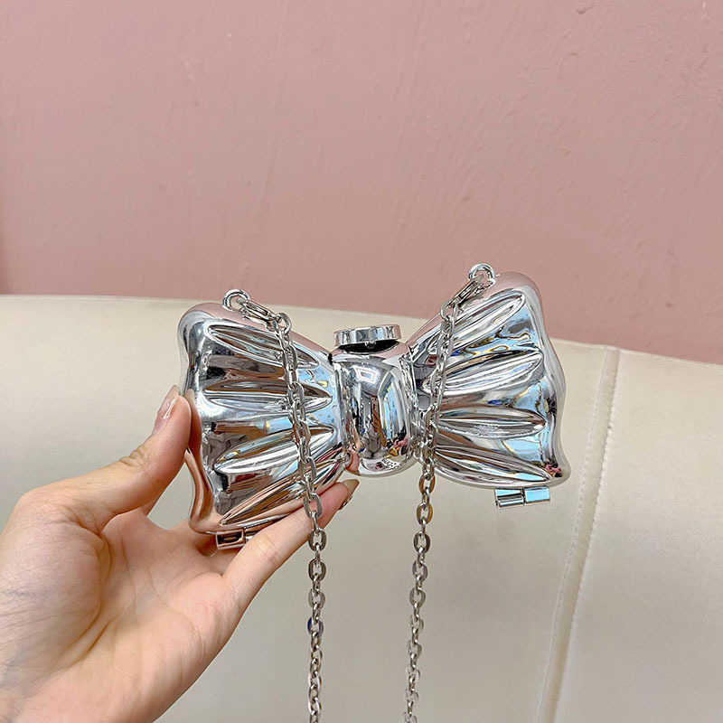 Minimally Butterfly Bow Acrylic Bag Exquisite and Compact Lipstick Key Fashionable Banquet Crossbody Bag Evening Bags 241226
