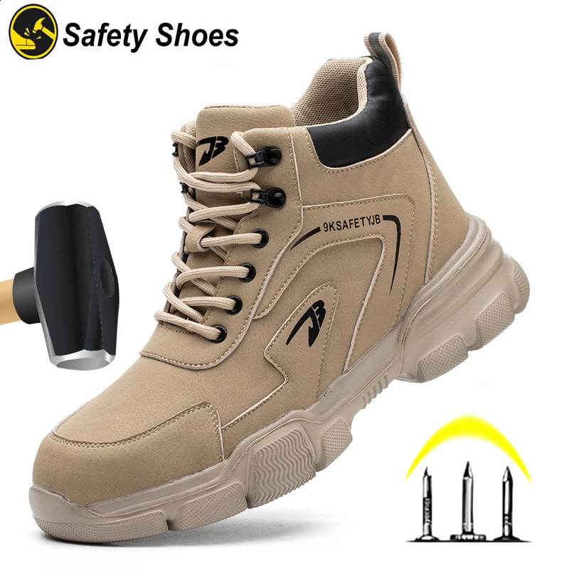 Men Work Boots Indestructible Safety Shoes WoMen Steel Toe Shoes Puncture-Proof Sneakers Male Footwear Shoes Non Slip Work Shoes 241226