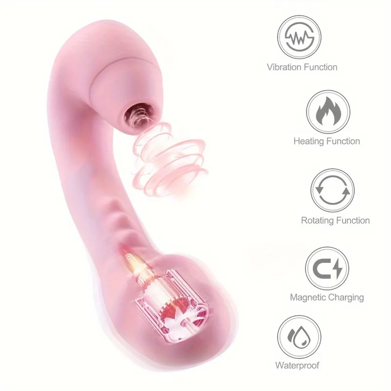 Sex Toys Rose Sex Stimulator - Upgraded 8 Sucking Rotating Modes Dildo G Spot Clitoral Vibrator, Adult Toys for Women Couples Enhanced Pleasure K