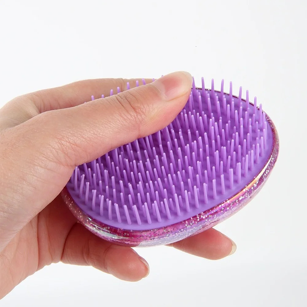 Mini Detangling Hair Brush Egg Round Shape Tangle Hair Brushes Soft Hairbrush Hair Styling Hairdressing Combs Travel Accessories 241225
